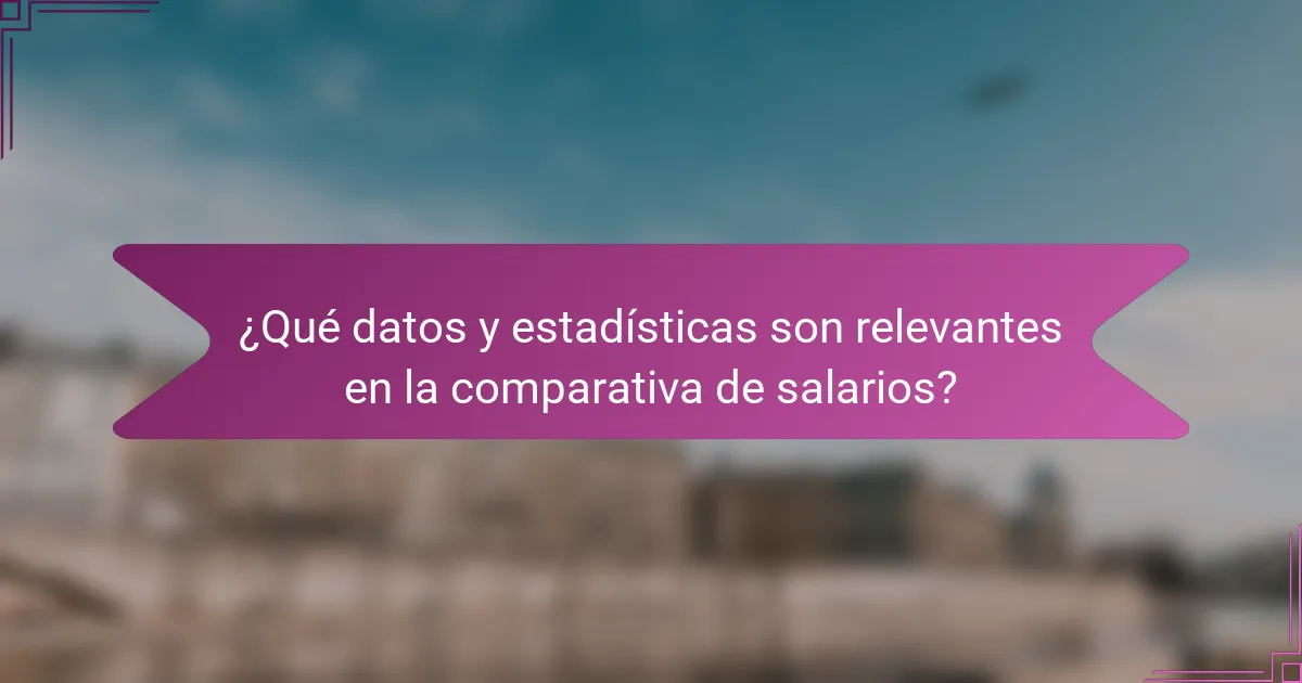 ¿Qué datos y estadísticas son relevantes en la comparativa de salarios?